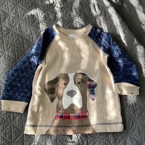 Never worn dog sweatshirt. Mud pie brand size 2T.